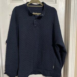 Eddie Bauer Navy Quilted Pullover XXL